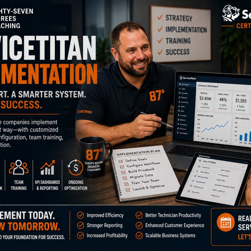 ServiceTitan Implementation Certified ServiceTitan Partner Eighty-Seven Degrees Coaching